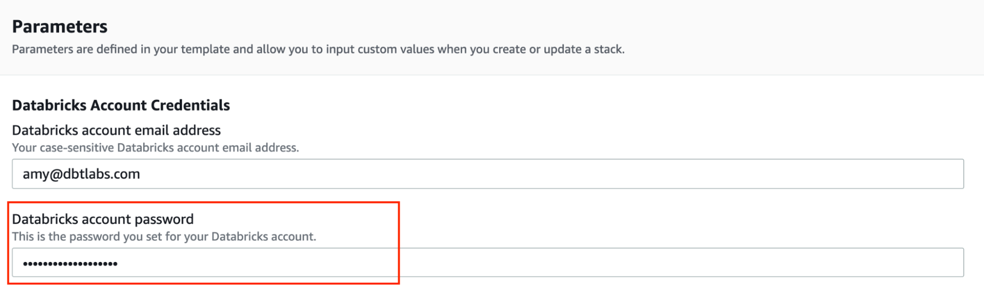 Parameters Parameters